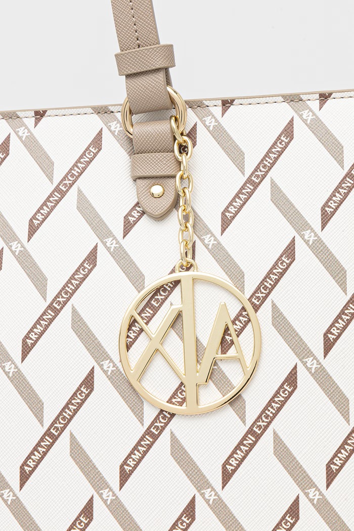 Armani Exchange shopper torba ženska iz umetnega usnja bež XW000926.AF17155