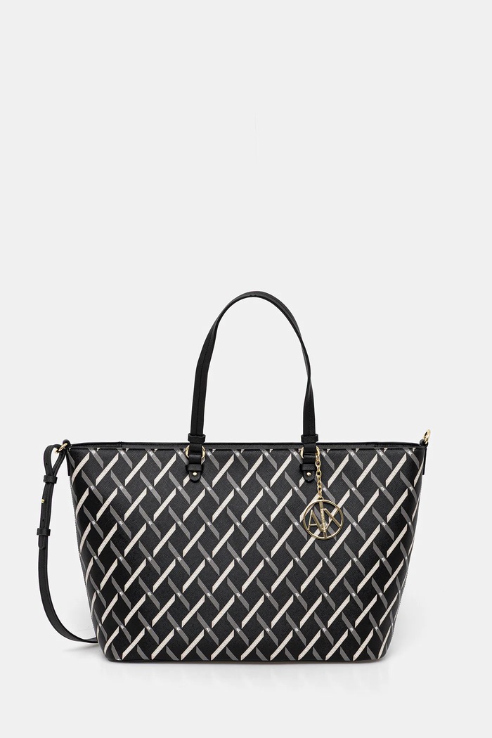 Armani Exchange nákupní taška dámská z imitace kůže černá XW000926.AF17155