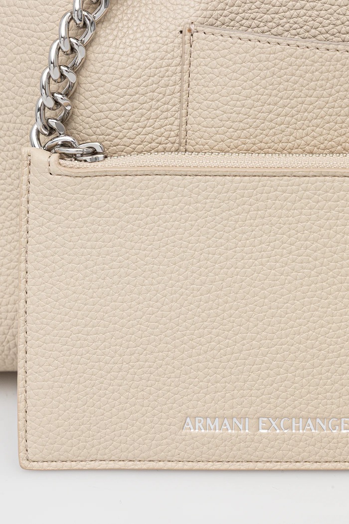 Tote bag pentru femei cu imitație de piele Armani Exchange XW001211.AF15625 bej