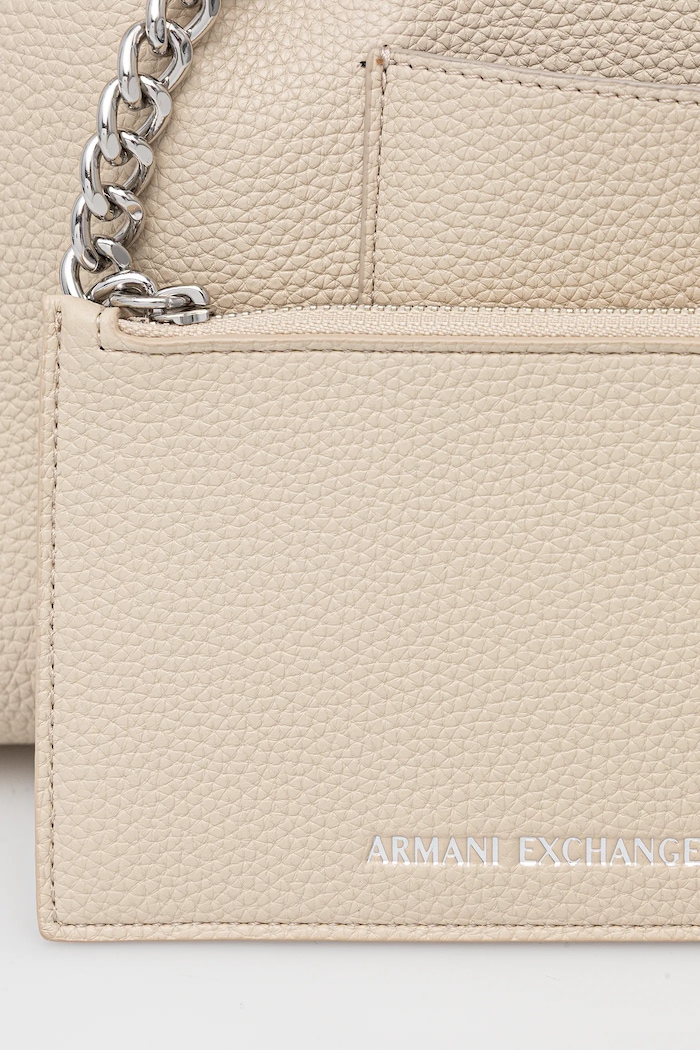 Tote bag pentru femei cu imitație de piele Armani Exchange XW001211.AF15625 bej