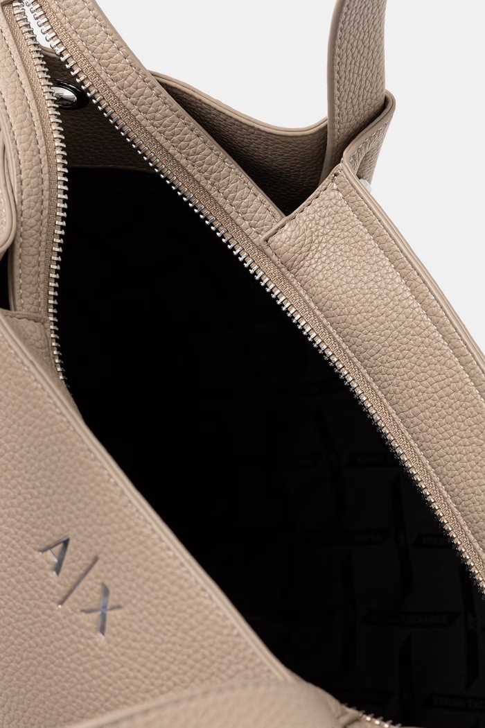 Armani Exchange tote torba ženska iz umetnega usnja XW001211.AF15625 bež