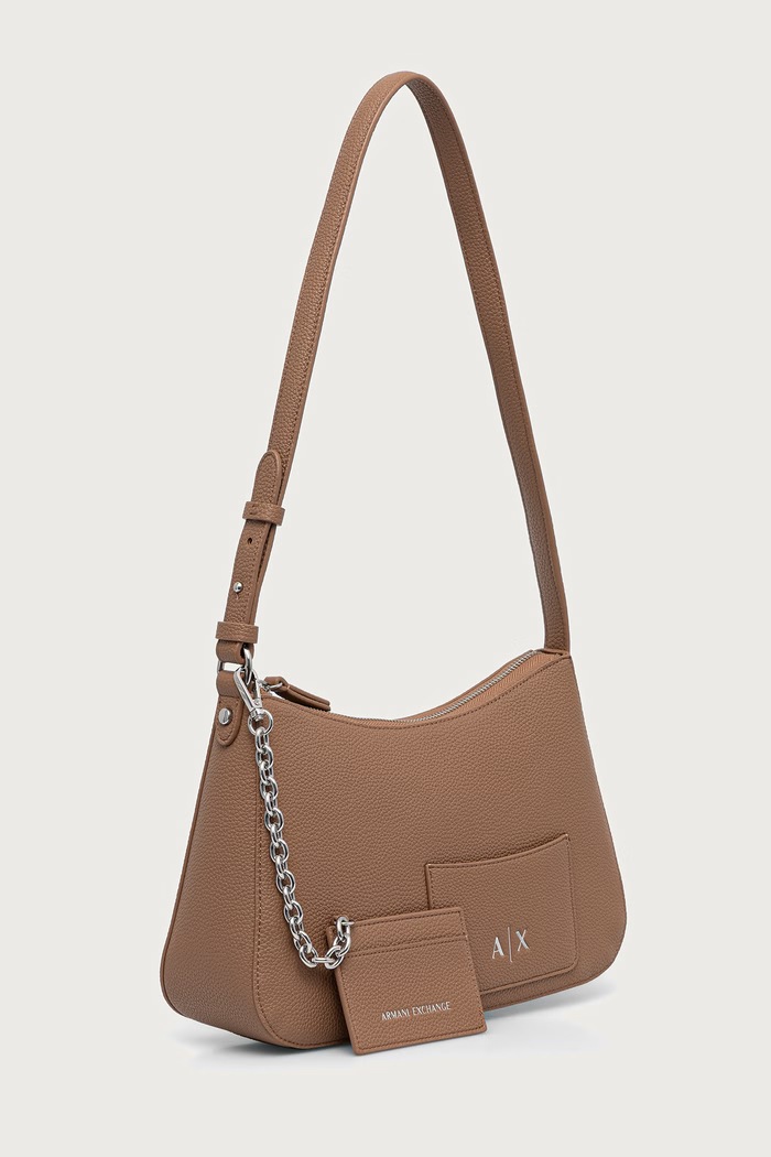 Armani Exchange чанта тип хобо дамска от имитация на кожа XW001213.AF15625 бежов AA00