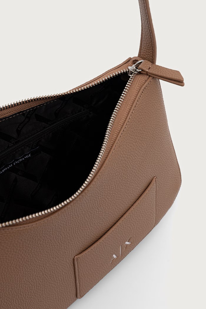 Armani Exchange чанта тип хобо дамска от имитация на кожа XW001213.AF15625 бежов