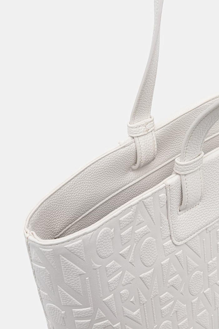 Armani Exchange geantă shopper pentru femei cu imitație de piele XW001481.AF15774 alb