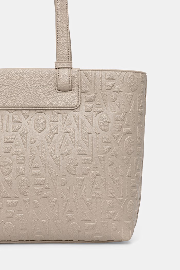 Аксесоари Armani Exchange шопинг чанта дамска от имитация на кожа XW001481.AF15774 бежов