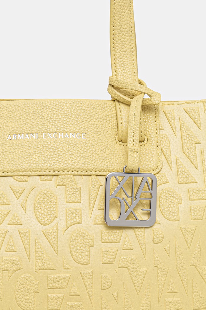 Armani Exchange shopper torba ženska iz umetnega usnja rumena XW001481.AF15774