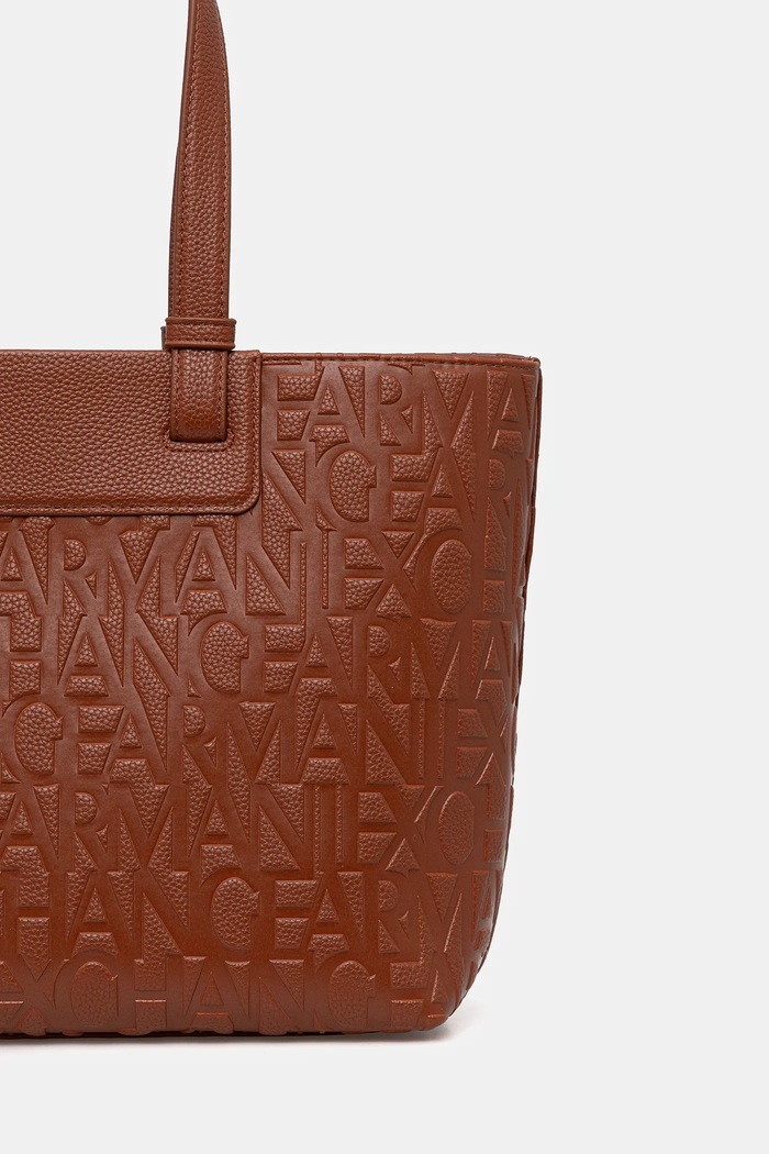 Armani Exchange torebka shopper damska z imitacji skóry pomarańczowy XW001481.AF15774