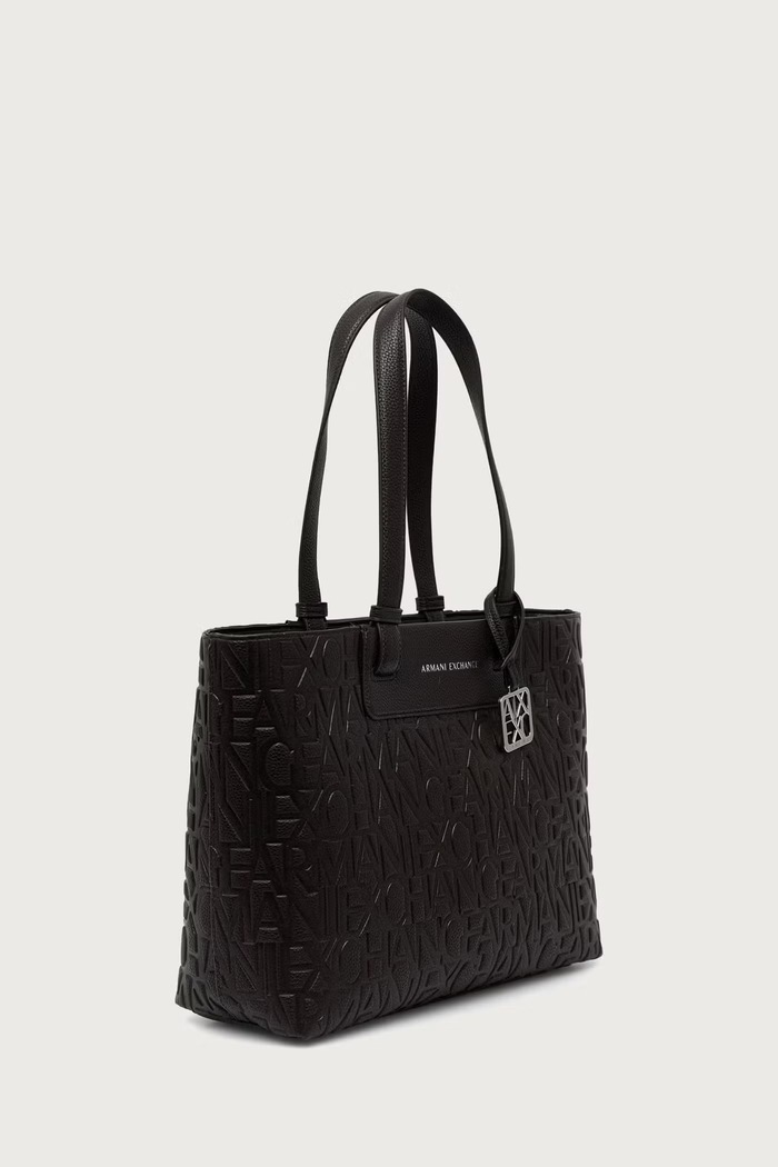 Armani Exchange Torebka shopper damska z imitacji skóry XW001481.AF15774 brązowy SS26