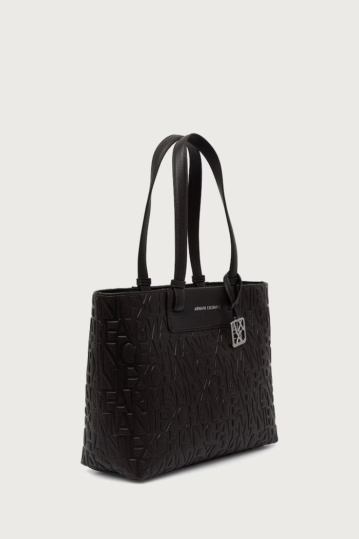 Armani Exchange Torebka shopper damska z imitacji skóry XW001481.AF15774 brązowy SS26
