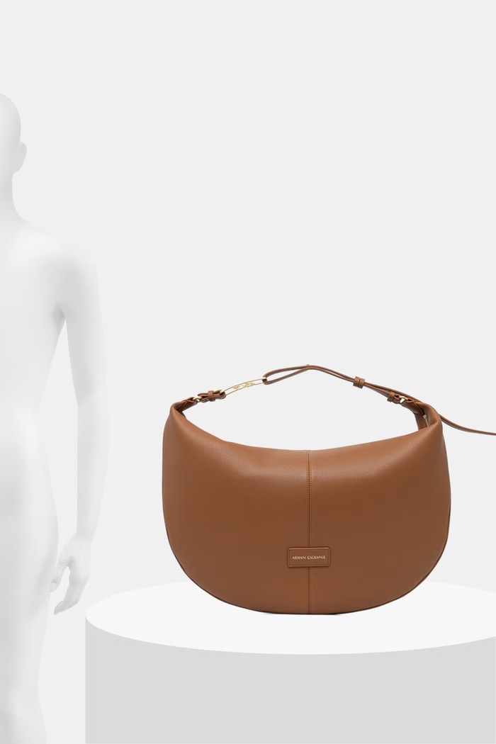 Armani Exchange klasična torbica ženska iz umetnega usnja XW001573.AF15632 rjava
