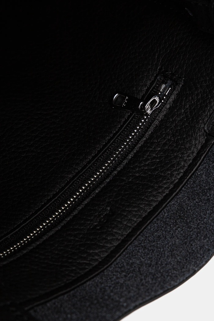 A.P.C. poșetă de piele cabas maiko small PXCBC.M61667 negru