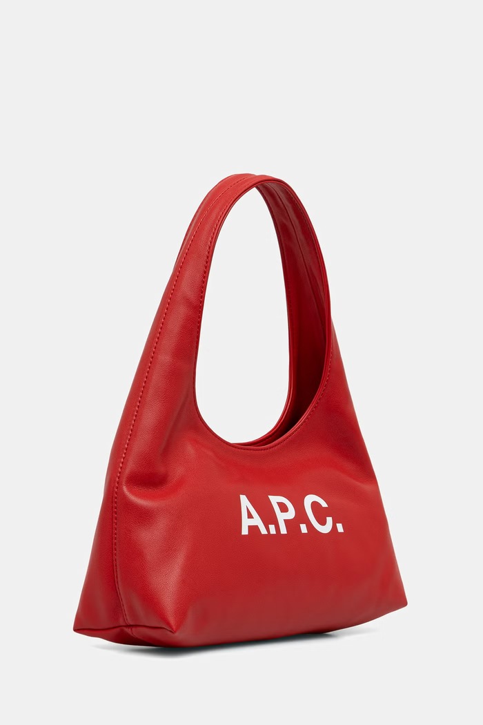 A.P.C. torebka hobo damska z imitacji skóry baby ninon shoulder PUAAT.F67027 czerwony AW25