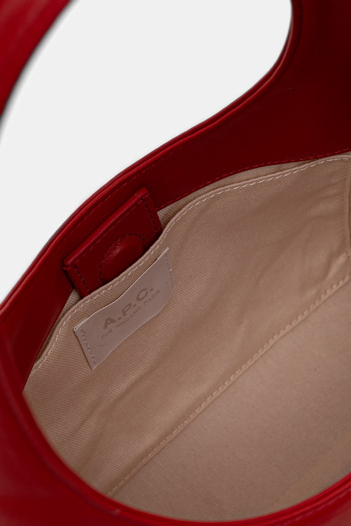 A.P.C. torebka hobo damska z imitacji skóry baby ninon shoulder PUAAT.F67027 czerwony