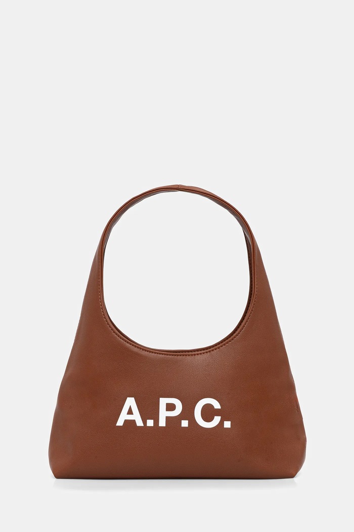 A.P.C. Hobo bag pentru femei cu imitație de piele baby ninon shoulder maro PUAAT.F67027
