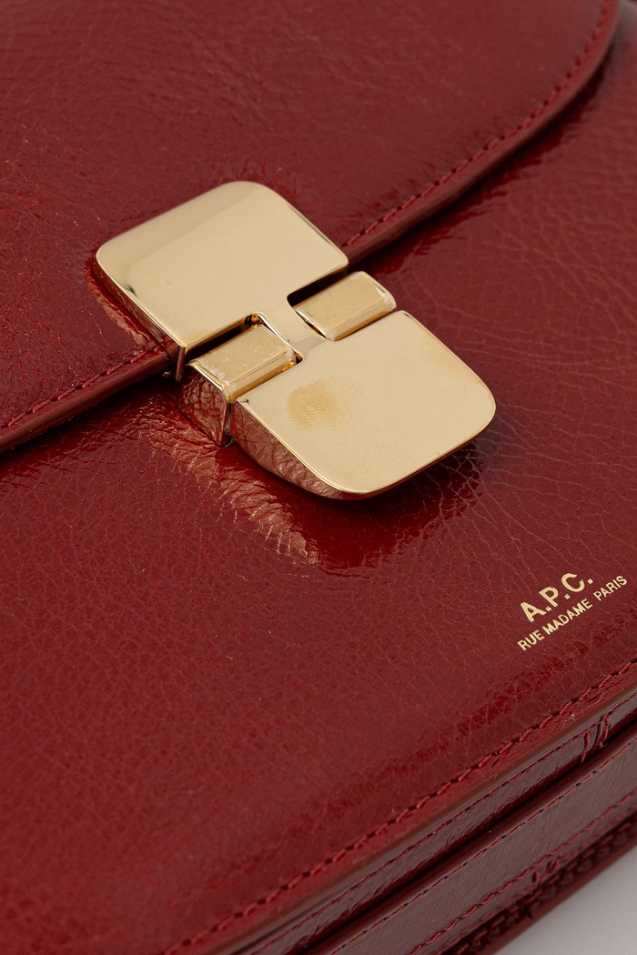 Poșetă de piele sac grace small A.P.C. PXCCK.F61413 rosu