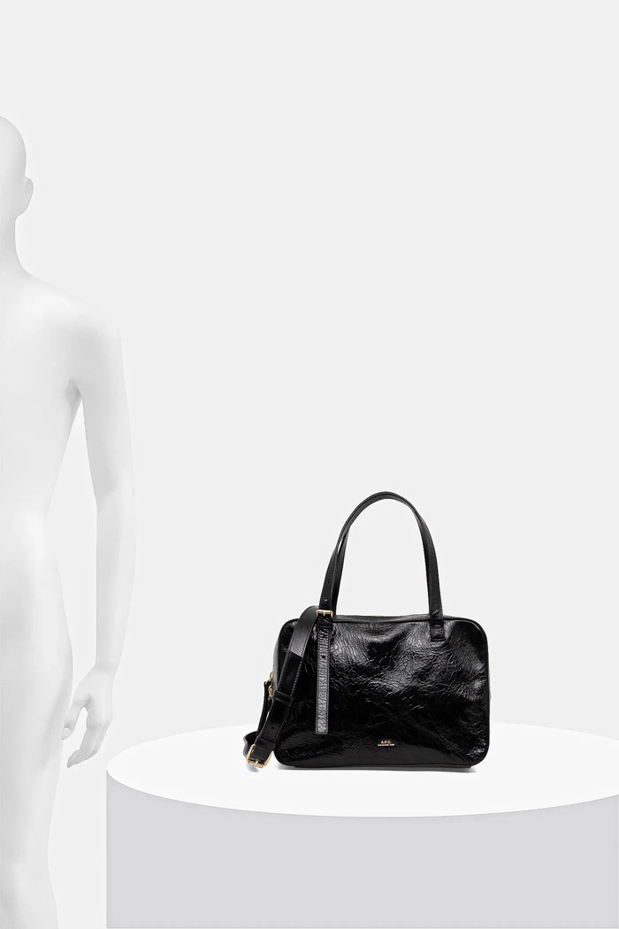 A.P.C. Geantă de piele sac virginie box PXCCK.F67017