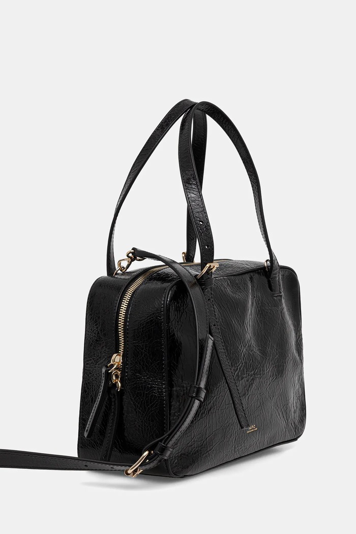 A.P.C. Geantă de piele sac virginie box PXCCK.F67017 negru AW25
