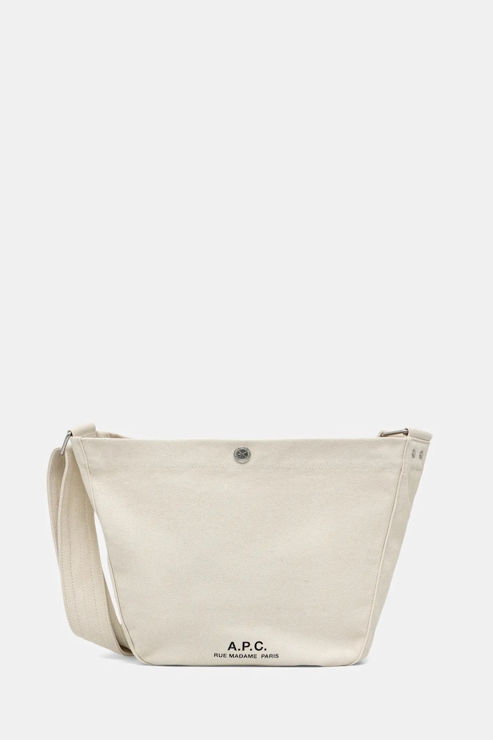 Kabelka A.P.C. besace journal small jednofarebný béžová PSAJZ.M67010
