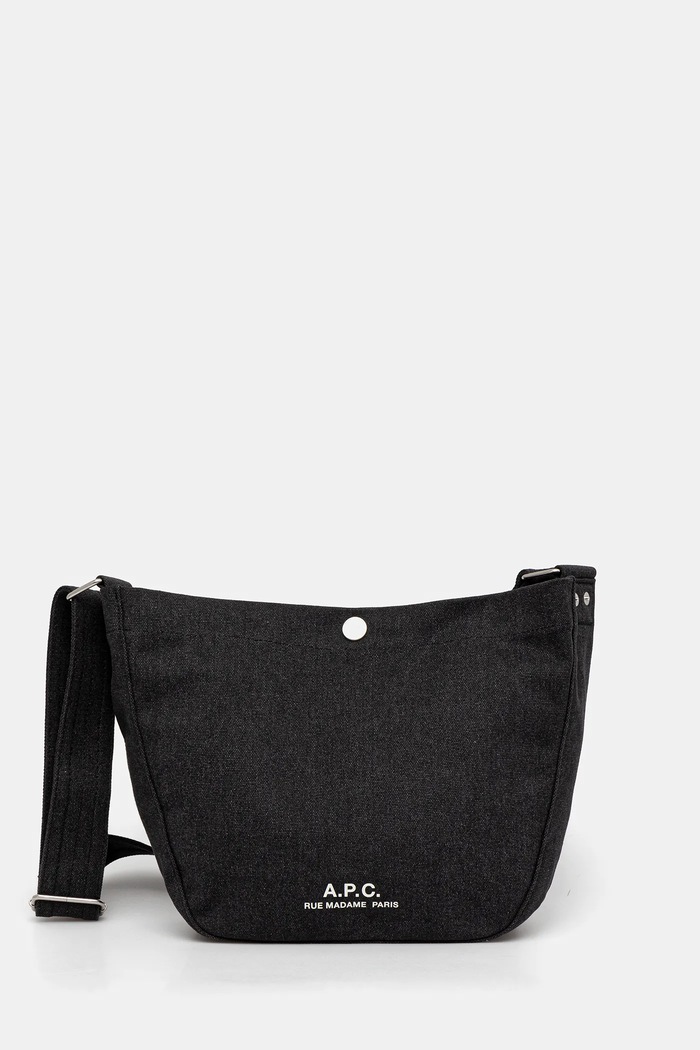 Kabelka A.P.C. besace journal small jednofarebný čierna PSAJZ.M67010