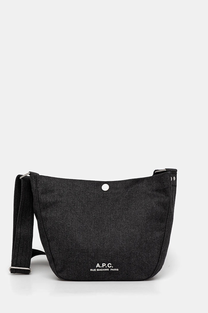 Kabelka A.P.C. besace journal small jednofarebný čierna PSAJZ.M67010