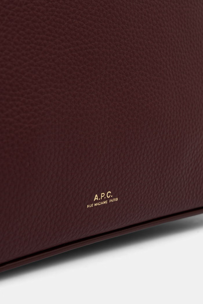A.P.C. geantă tote pentru femei din piele sac vera burgundia PXCBL.F61902