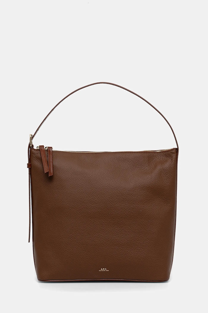 A.P.C. torebka skórzana sac vera gładkie brązowy PXCBL.F61902