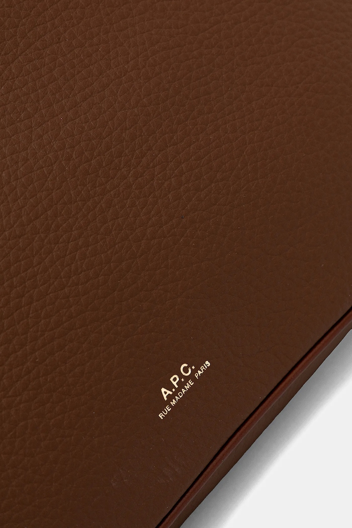 A.P.C. torebka skórzana sac vera brązowy PXCBL.F61902