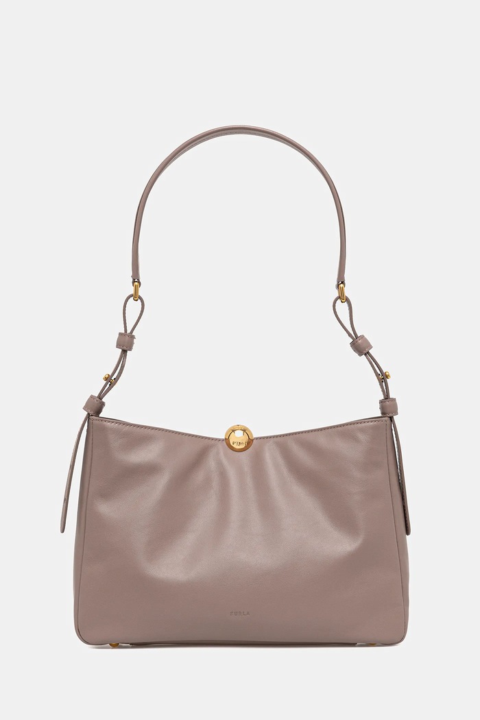 Kožna torba Furla bez uzorka bež WB01403.BX3168.MA200