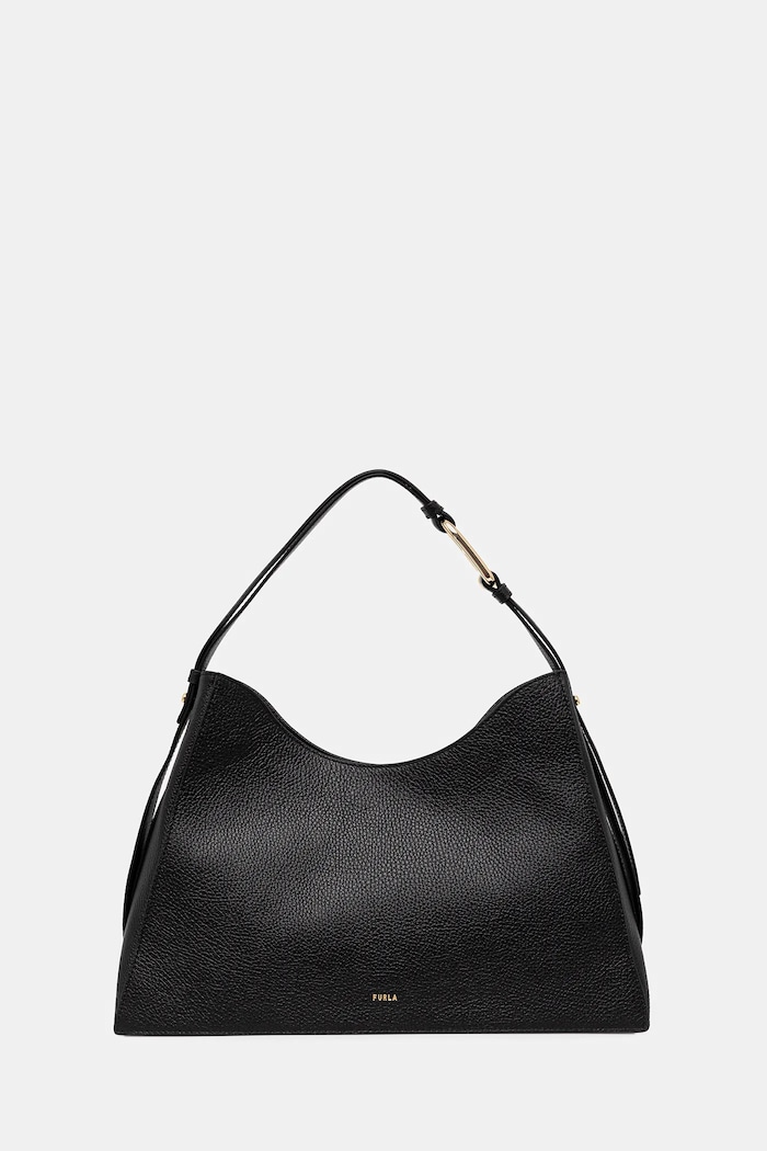 Δερμάτινη τσάντα Furla λείο δέρμα μαύρο WB01246.HSF000.O6000