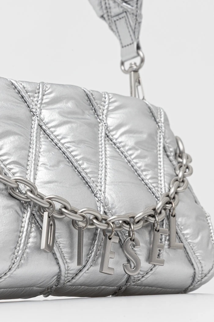 Diesel poșetă CHARM-D CHARM-D POUCH argintiu X10286.P8240