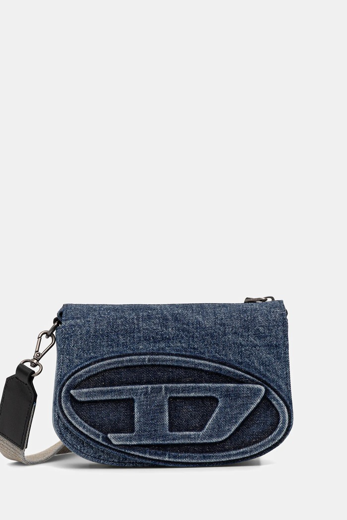 Diesel borsa in jeans 1DR 2.0 1DR semplice blu X10223.P6717