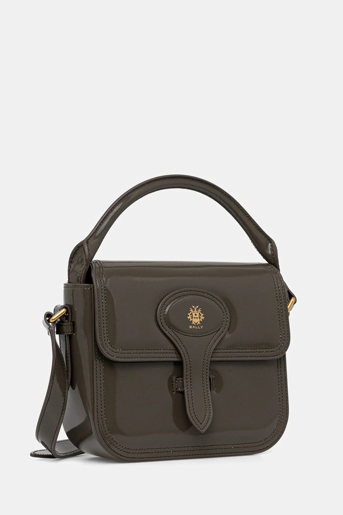 Bally torebka skórzana WAS02P zielony AW25
