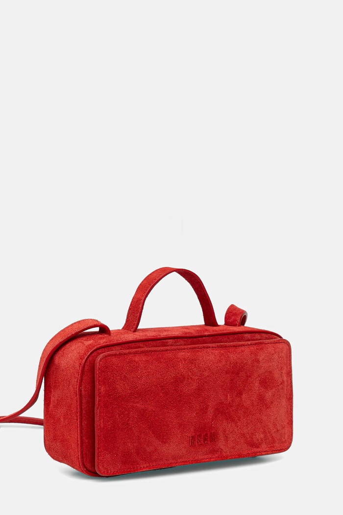 MSGM geantă de mână din piele întoarsă 3941MDZ58.966 rosu AW25