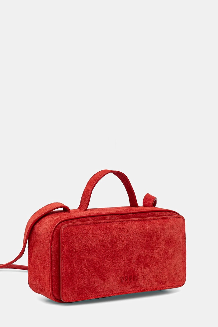MSGM geantă de mână din piele întoarsă 3941MDZ58.966 rosu AW25