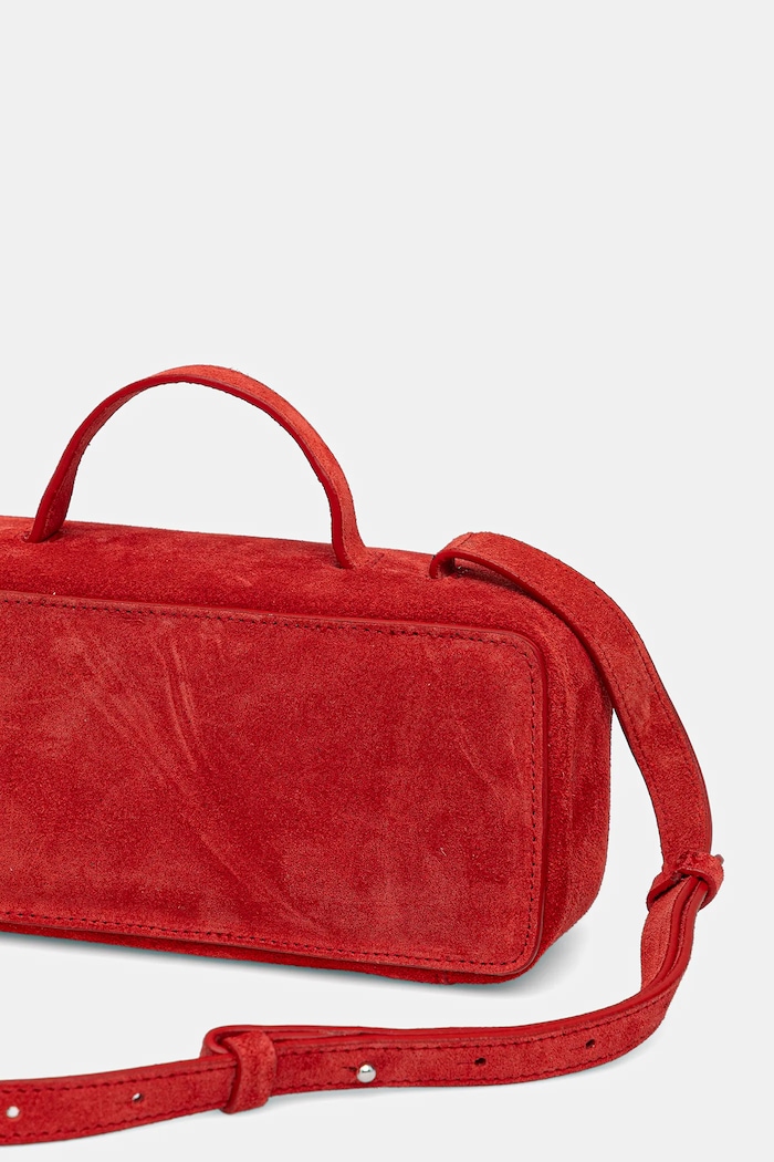 Accesorii MSGM geantă de mână din piele întoarsă 3941MDZ58.966 rosu