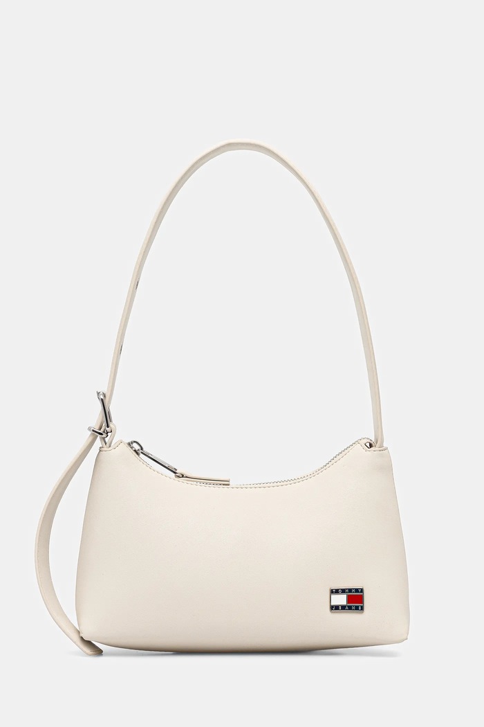 Kabelka Tommy Jeans jednofarebný béžová AW0AW17873