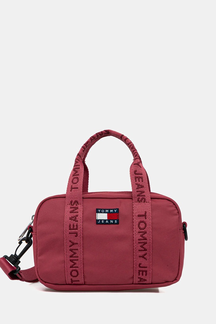 Чанта Tommy Jeans щампа розов AW0AW17889