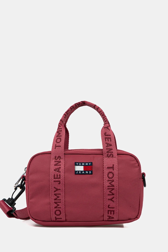 Чанта Tommy Jeans щампа розов AW0AW17889