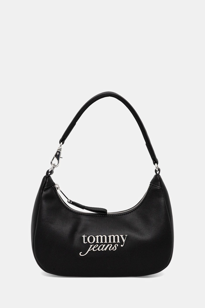 Kabelka Tommy Jeans imitácia kože čierna AW0AW17895