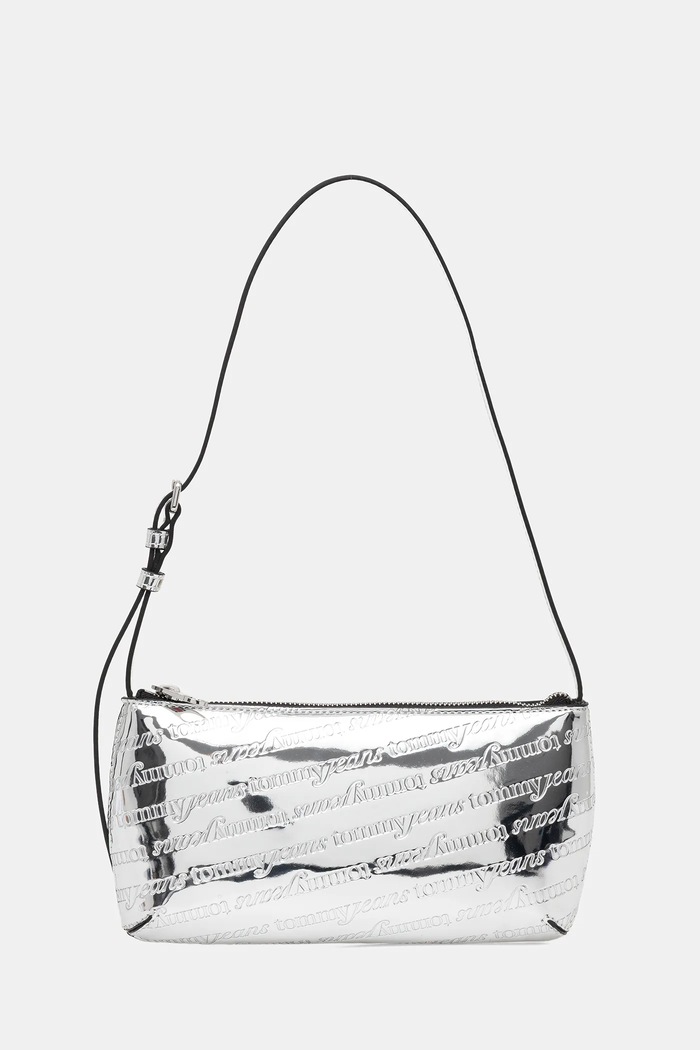 Torbica Tommy Jeans Ne ustreza A4 srebrna AW0AW18009
