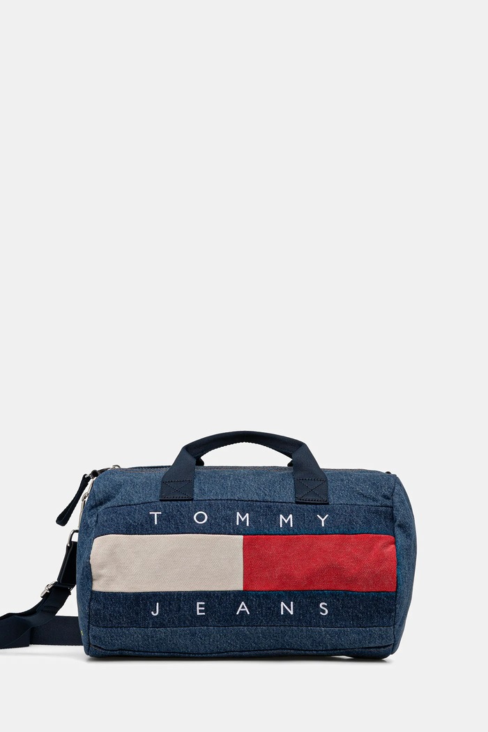 Τσάντα Tommy Jeans 34 x 19 x 20 cm υφασμάτινο σκούρο μπλε AW0AW18214