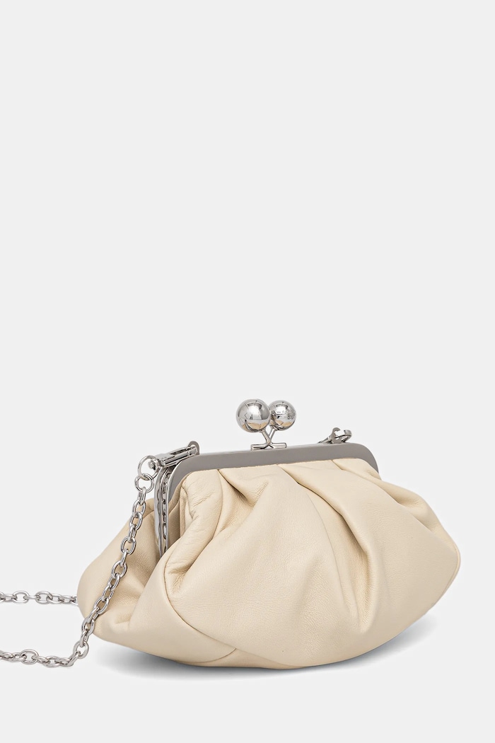 Weekend Max Mara Poșetă de piele PRATI 2525516204600 bej AW25