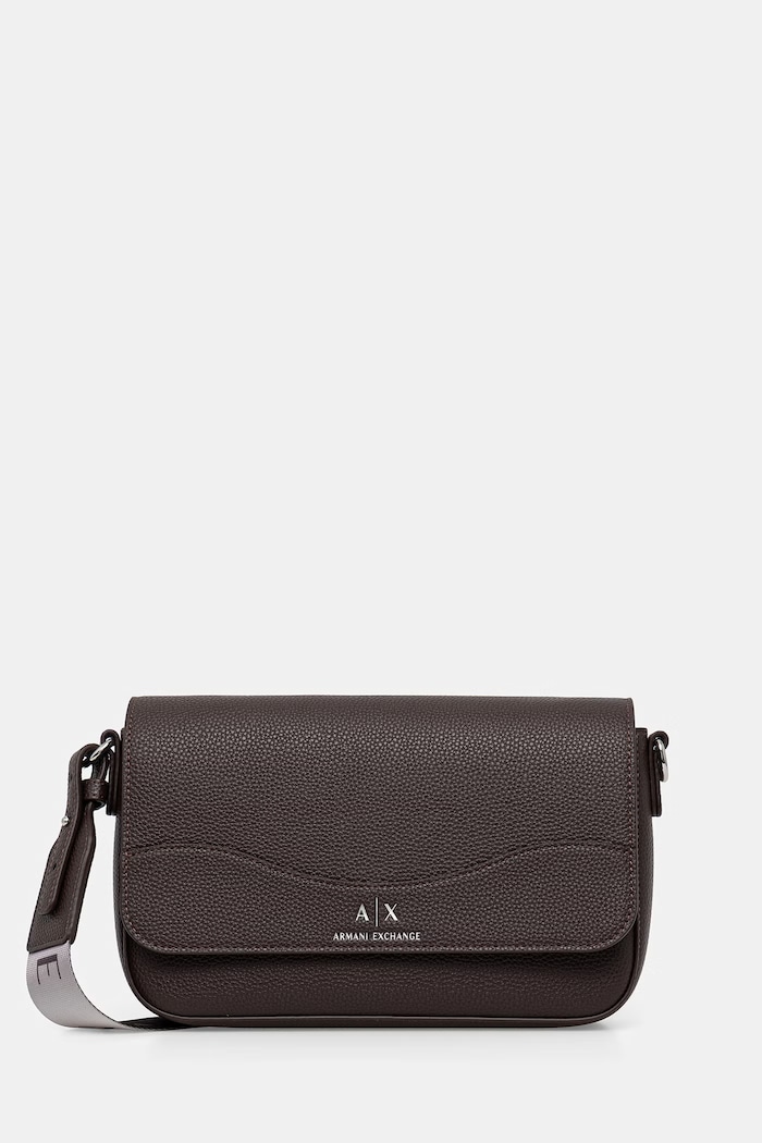 Armani Exchange kabelka přes rameno dámská z imitace kůže hnědá 942912.CC783.