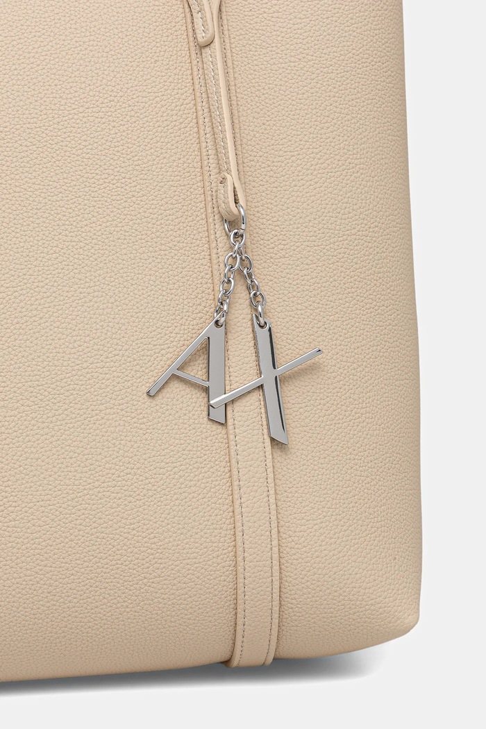 Armani Exchange torebka shopper damska z imitacji skóry beżowy 942930.CC726.