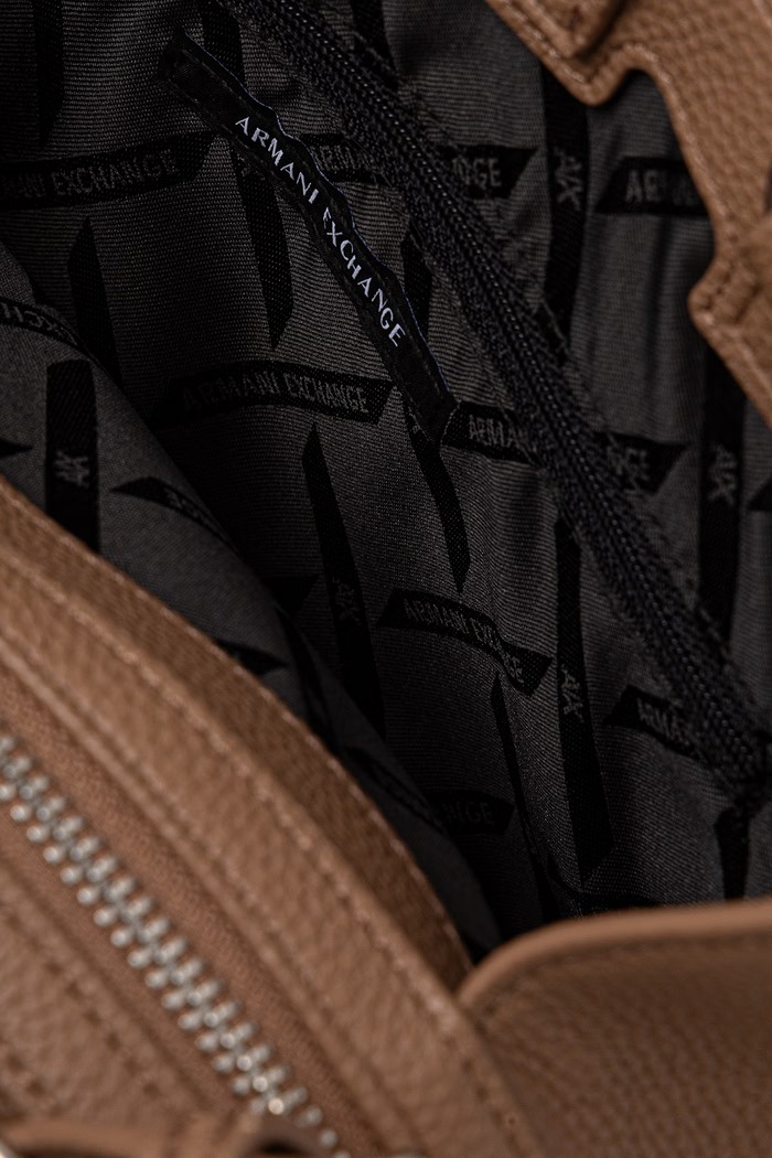 Torebka damska z imitacji skóry Armani Exchange beżowy XW001545.AF17019