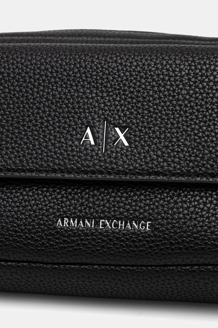 Armani Exchange geantă poștaș femei cu imitație de piele negru XW001547.AF17019