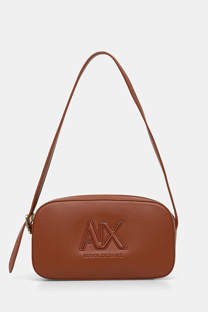 Kabelka Armani Exchange nášivka hnedá XW001568.AF15634