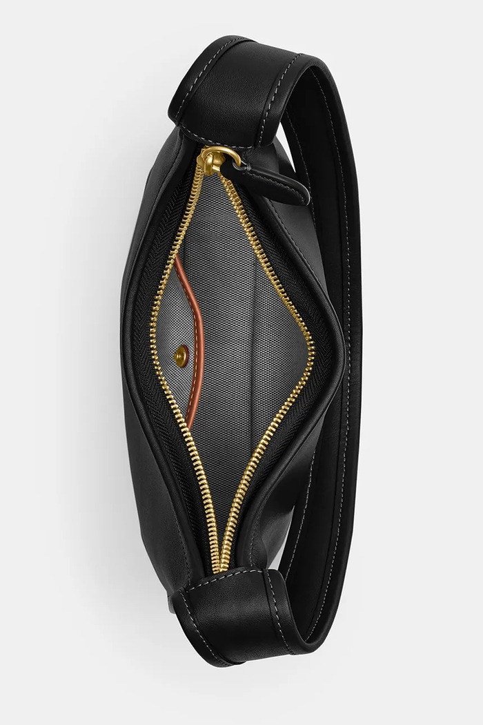 Coach torebka skórzana Curve Zip Bag CAF11 czarny