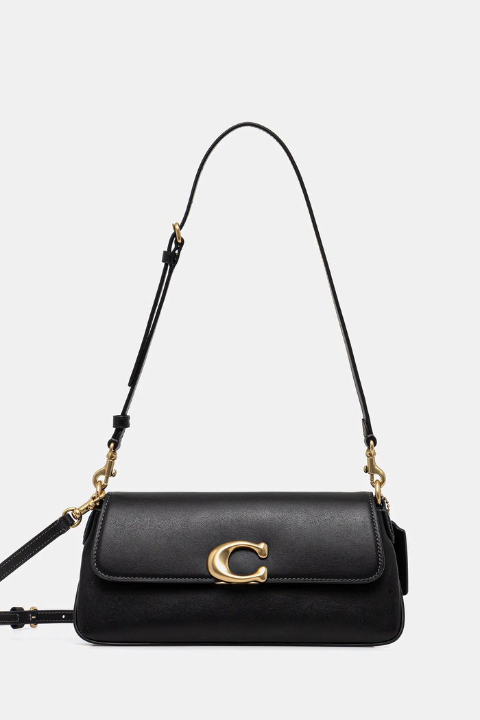 Coach leather handbag Jet detachable strap black CAM16