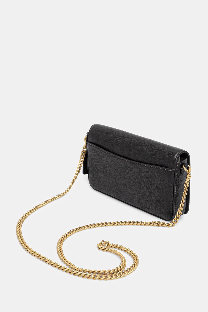 Akcesoria Coach torebka skórzana Mila Crossbody Bag With Signature Canvas CAO01 czarny